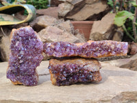 Natural Amethystos Amethyst Clusters x 12 From Kwaggafontein, South Africa