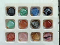 Polished Box Set of 12 Mixed Gemstone Faceted Satellite Pendants - Sold Per Box - From Southern Africa