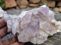 Natural Jacaranda Amethyst Quartz Clusters x 2 from Mumbwa, Zambia