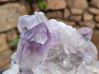 Natural Jacaranda Amethyst Quartz Clusters x 2 from Mumbwa, Zambia