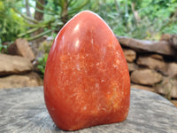 Polished Orange Twist Calcite Standing Free Form x 1 From Madagascar