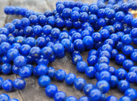 Polished AA Grade 4 Strand Lapis Lazuli Bead Necklace - Sold Per Item - From Afghanistan