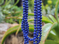 Polished AA Grade 4 Strand Lapis Lazuli Bead Necklace - Sold Per Item - From Afghanistan