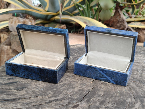 Hand Made Dumortierite Jewellery Box - Sold Per Item - From Mozambique