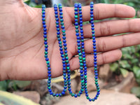 Polished A Grade Azurite and Malachite Ball Shaped Beaded Necklace - Sold Per Item - From Congo