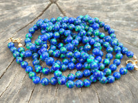 Polished Rare Azurite Ball Shaped Beaded Necklace - Sold Per Item - From Congo