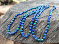 Polished Rare Azurite Ball Shaped Beaded Necklace - Sold Per Item - From Congo