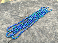 Polished Rare Azurite Ball Shaped Beaded Necklace - Sold Per Item - From Congo