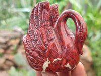 Polished Red Jasper Swan Carvings - sold per item - From South Africa