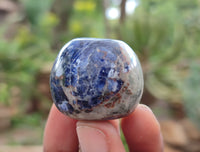 Polished Sodalite Free Forms x 12 From Kunene River, Namibia