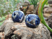 Polished Sodalite Free Forms x 12 From Kunene River, Namibia