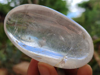 Polished Clear Quartz Palm Stones x 24 From Madagascar