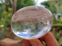 Polished Clear Quartz Palm Stones x 24 From Madagascar