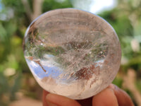 Polished Clear Quartz Palm Stones x 24 From Madagascar