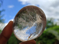 Polished Clear Quartz Palm Stones x 24 From Madagascar