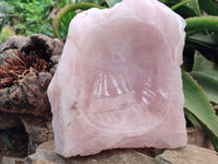 Polished Rose Quartz Bowl x 1 From Madagascar