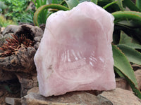 Polished Rose Quartz Bowl x 1 From Madagascar