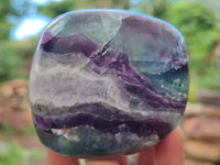 Polished Watermelon Fluorite Free Forms x 6 From Namibia