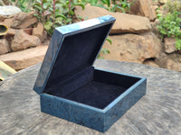 Polished Dumortierite Jewellery Box x 1 From Mozambique