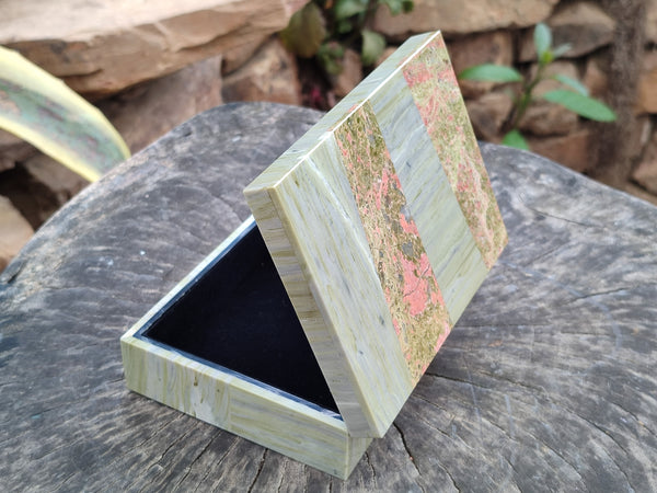 Hand Made Stone Jewellery Box x 1 From South Africa