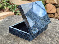 Polished Dumortierite Jewellery Box x 1 From Mozambique