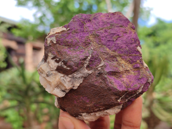 Natural Metallic Purpurite Cobbed Specimens x 7 From Erongo, Namibia