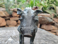 Hand Made Serpentine Warthog Carving x 1 From Zimbabwe