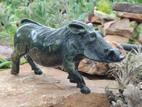 Hand Made Serpentine Warthog Carving x 1 From Zimbabwe