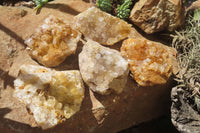 Natural Limonite Quartz Clusters x 5 From Solwezi, Zambia