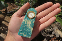 Polished Rare Russian Amazonite Obelisk Clock Towers - sold per item - From Russia