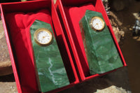 Polished Swazi Jade Obelisk Clock Towers - sold per item - From Swaziland