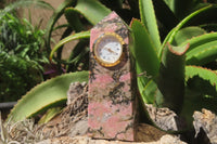 Polished Pink Rhodonite Obelisk Clock Towers - sold per item - From Madagascar