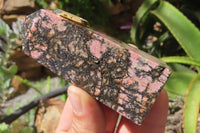 Polished Pink Rhodonite Obelisk Clock Towers - sold per item - From Madagascar