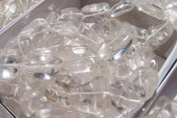 Polished Clear Quartz Rock Crystal Tumble Chip Bead Necklace - Sold Per Item - From Madagascar