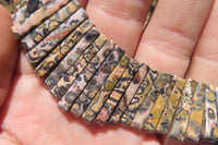 Polished Leopard Stone Beaded Egyptian Choker Necklace - Sold per Item - From Australia