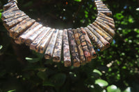 Polished Snakeskin Jasper Beaded Egyptian Choker Necklace - Sold per Item - From Australia