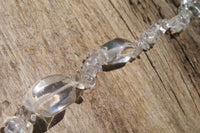 Polished Clear Quartz Rock Crystal Mixed Drilled and Tumble Chip Beaded Necklace - Sold Per Item - From Madagascar