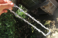 Polished Clear Quartz Rock Crystal Mixed Drilled and Tumble Chip Beaded Necklace - Sold Per Item - From Madagascar