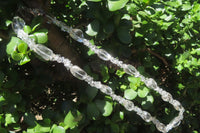 Polished Clear Quartz Rock Crystal Mixed Drilled and Tumble Chip Beaded Necklace - Sold Per Item - From Madagascar