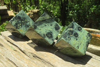 Polished Stromatolite Jasper Cubes x 3 From Madagascar