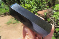 Polished Black Basalt Points x 12 From Madagascar