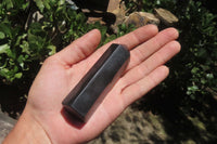 Polished Black Basalt Points x 12 From Madagascar