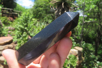 Polished Black Basalt Points x 12 From Madagascar