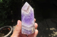 Polished Chevron Amethyst Points x 4 From Madagascar