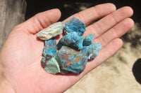 Natural Shattuckite Cobbed Specimens x 2.6 Kg Lot From Namibia