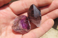 Natural Smokey Amethyst Crystals x 20 From Chiredzi, Zimbabwe