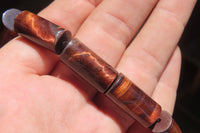 Polished Banded Tiger Iron Jasper Cylinder Shaped Bead Necklace - Sold Per Item - From South Africa