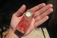 Polished Brecciated Red Jasper Obelisk Clock Towers - Sold Per Item - From South Africa