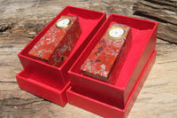 Polished Brecciated Red Jasper Obelisk Clock Towers - Sold Per Item - From South Africa