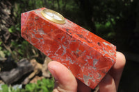 Polished Brecciated Red Jasper Obelisk Clock Towers - Sold Per Item - From South Africa